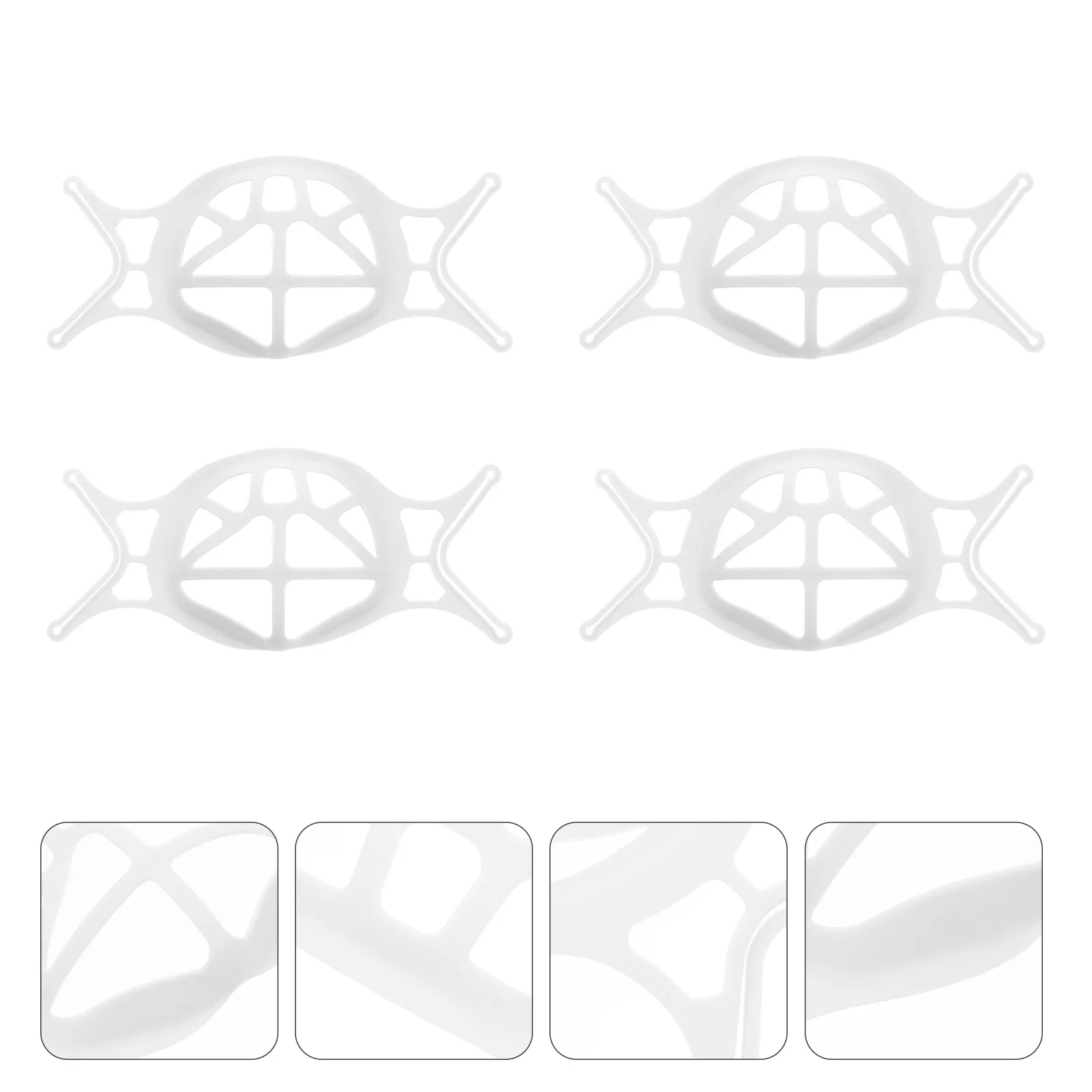 

Набор из 4 дышащих держателей для масок: легкие, портативные, для защиты косметики и помады, для ежедневного использования