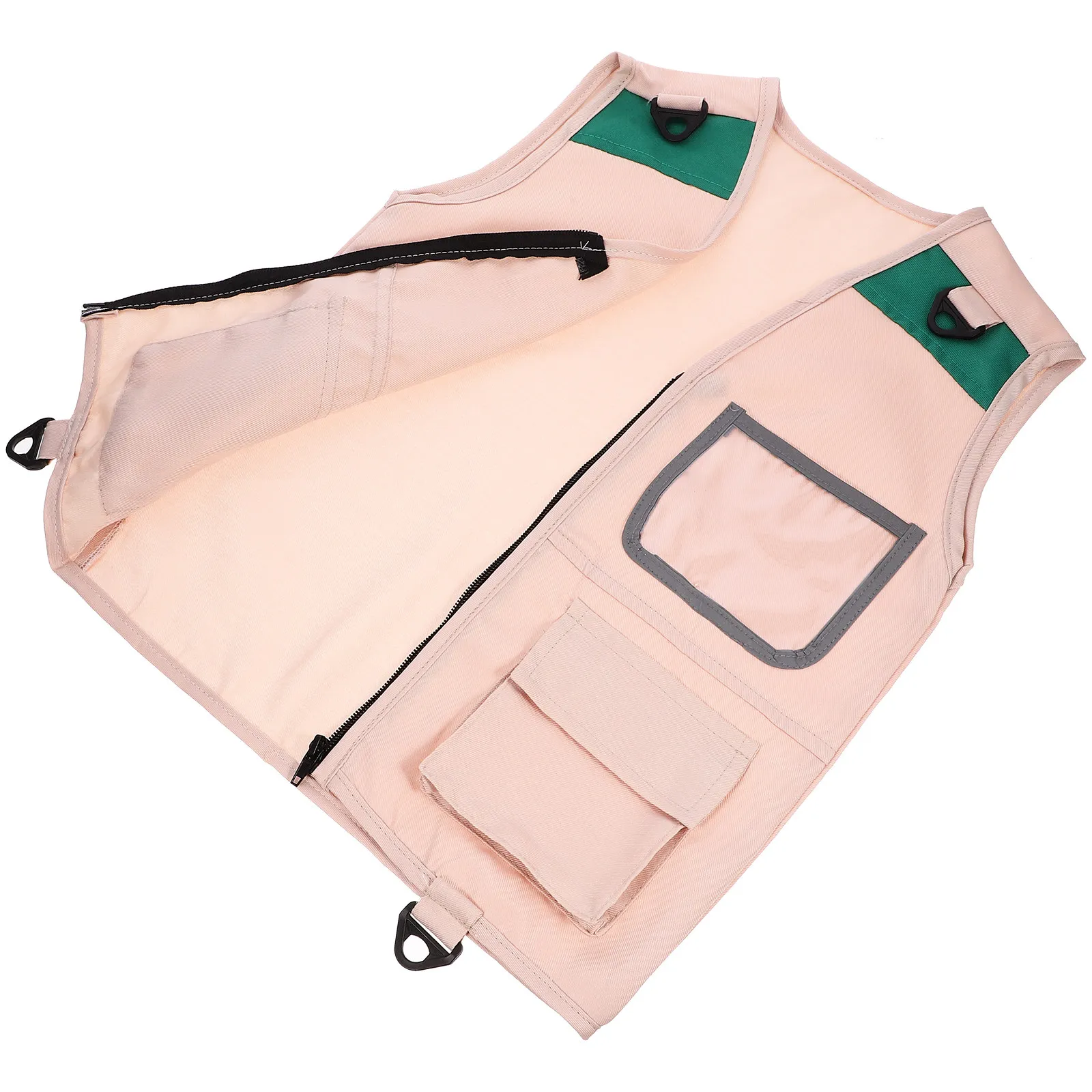 

Vest Children Adjustable Multi Pockets Fabric Outdoor Camping Stage Performance Cosplay Adventure Play Vest