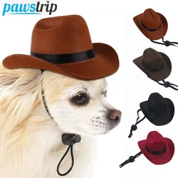 Adjustable Dog Caps Cosplay Dog Cowboy Hat Western Cowboy Pet Hats Funny Hat for Small Medium Large Dogs Pet Supplies