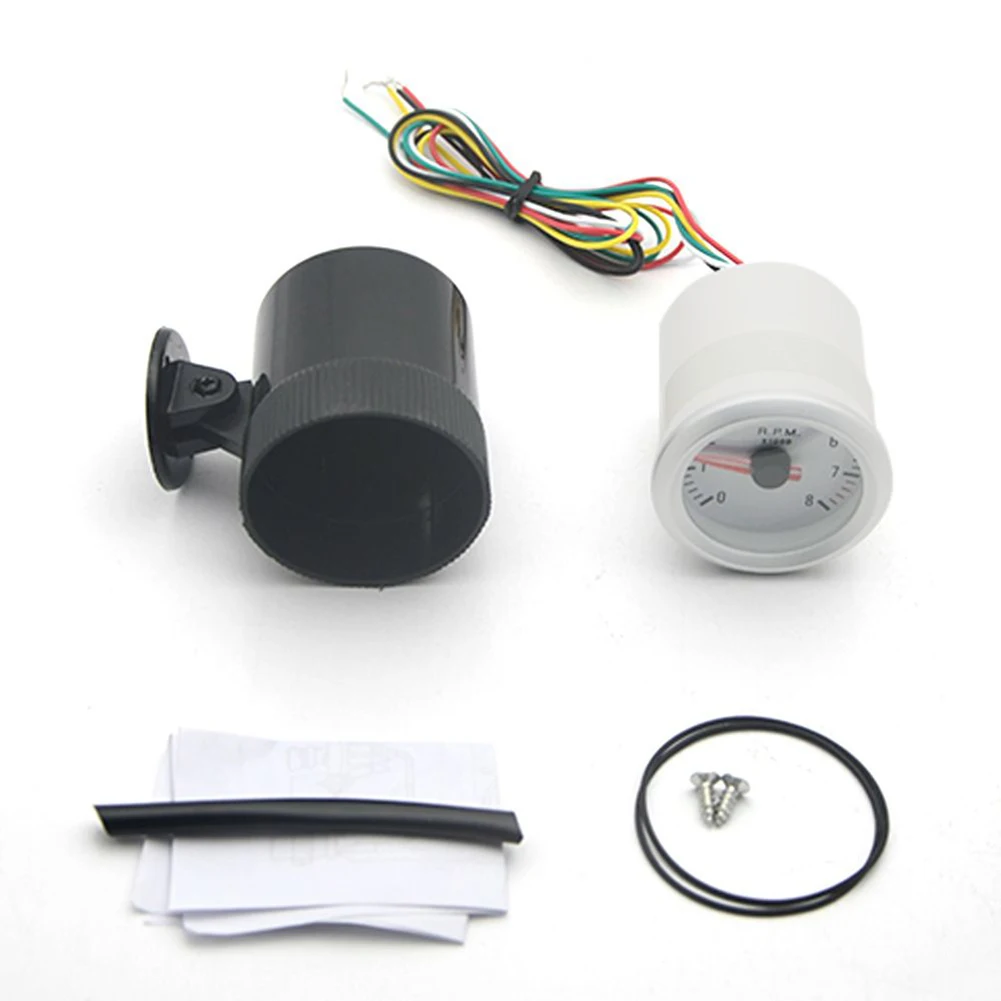 

Car Motorcycle Accessories Tachometer Gauge 2 Auto Parts Blue Backlight Rev Counter 12V 4 6 8 Cylinder Engines
