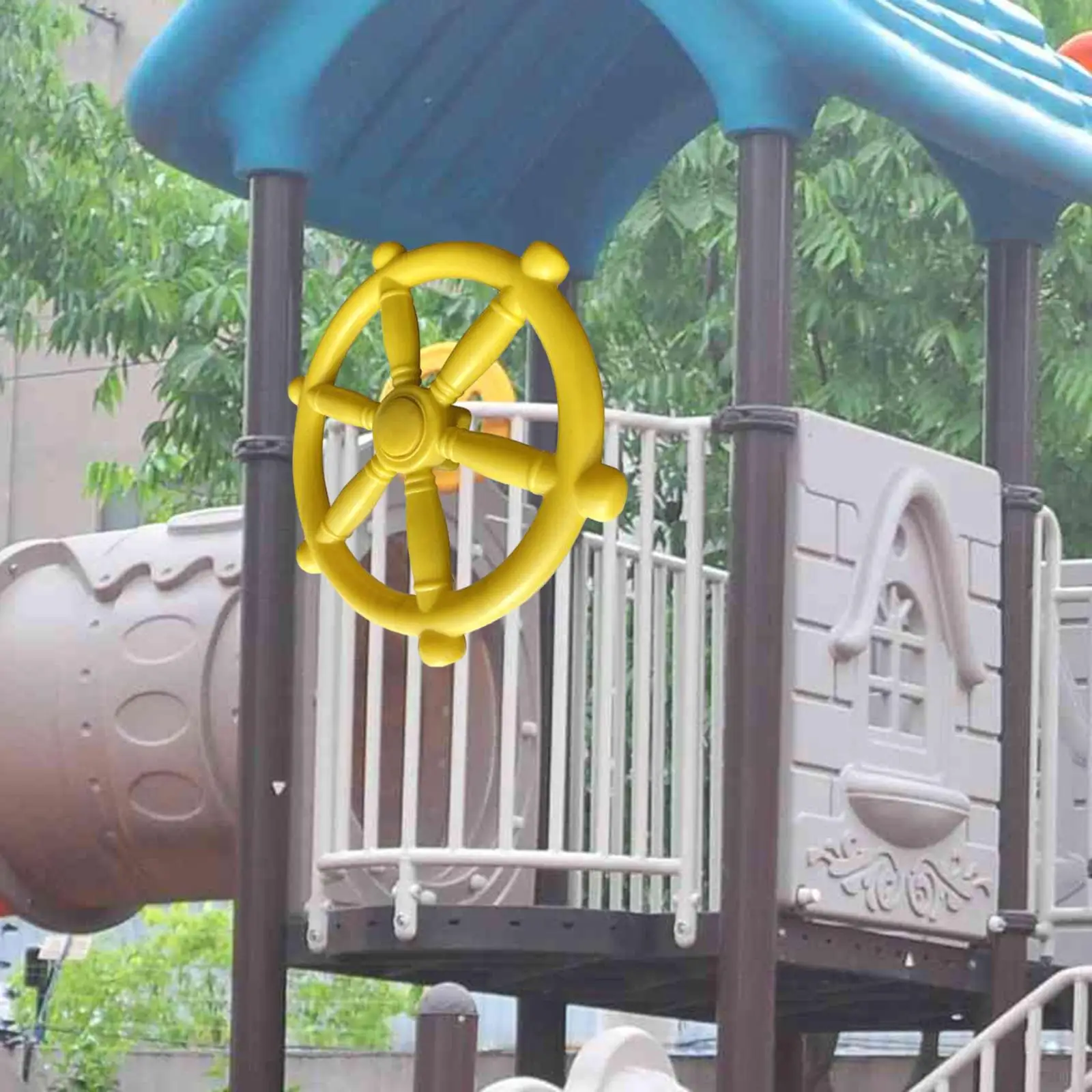 Pirate Ship Wheel Backyard Playset Equipment Jungle Gym Steering Wheel for Park Play House Treehouse Amusement Park Outdoor