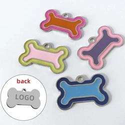 Two-color Bone Pet Identity Tag Personalized Engraving Customized Dog Cat ID Tag Collar Accessories Name Plate Anti-lost Pendant