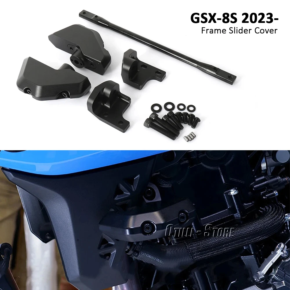 For SUZUKI GSX-8S GSX 8S GSX8S 2023 2024 Motorcycle CNC Frame Engine Slider Crash Protection Crash Pad Set