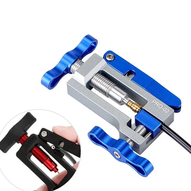 Cortador de tubo conductor de aguja de bicicleta para inserto de manguera de freno, herramienta de instalación de inserción de conexión de manguera hidráulica, Nailon/aleación de aluminio