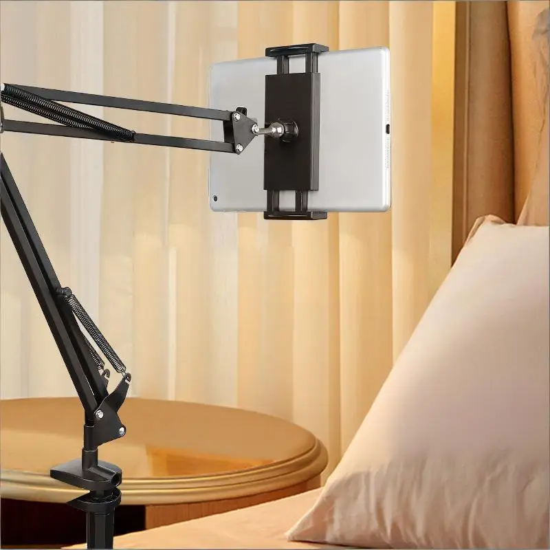 Adjustable Bedside Tablet Stand, Rotatable Long-arm Metal Desktop Tablet Stand, Bedside Lazy Phone Holder view 4