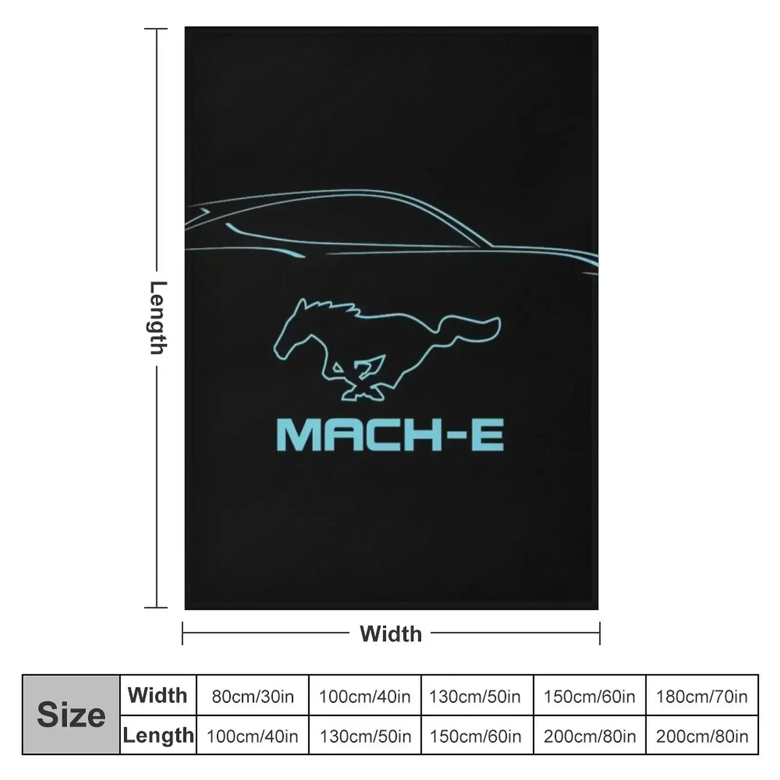 Mustang Mach-E Throw Blanket For Decorative Sofa Extra Large Throw Blankets