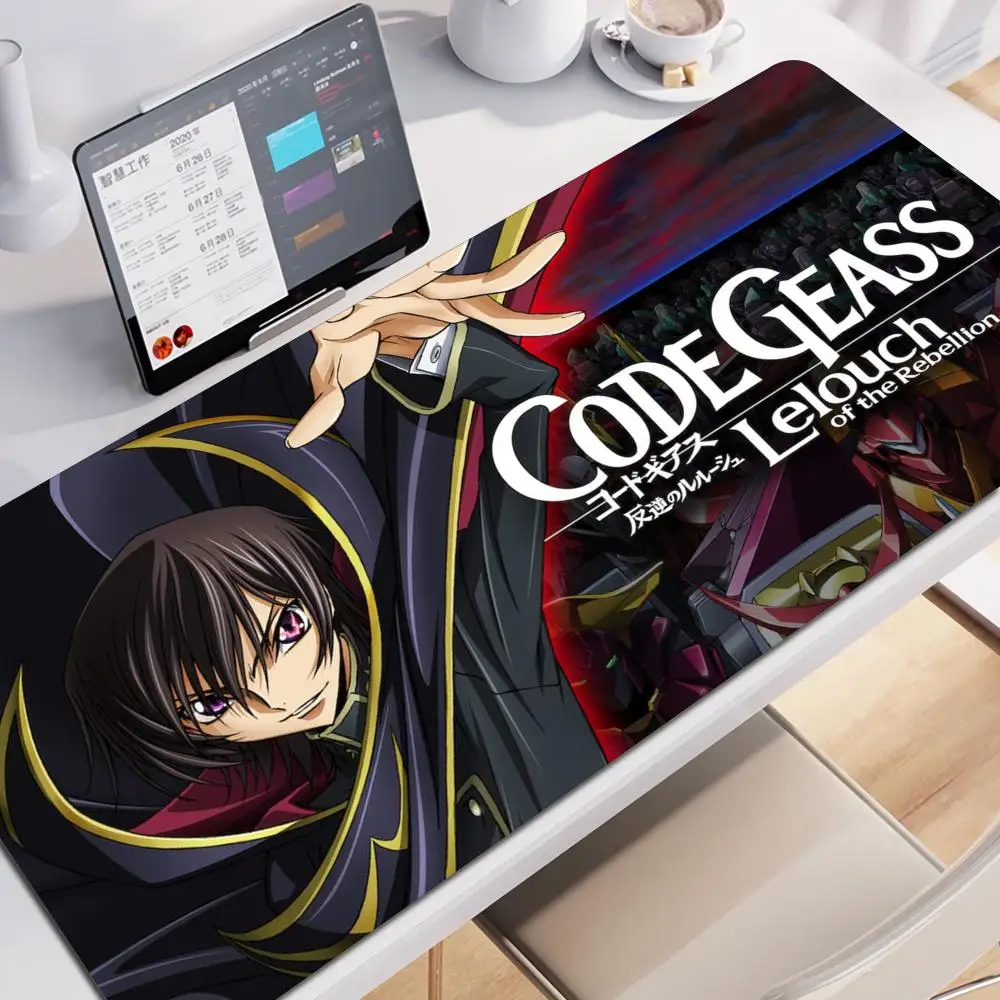 

Fashion Code Geass Big Mouse Pad Large Anime Desk Mat Luxury Desktop Cartoon Gaming Gamer Keyboard Office Computer Soft Cushion