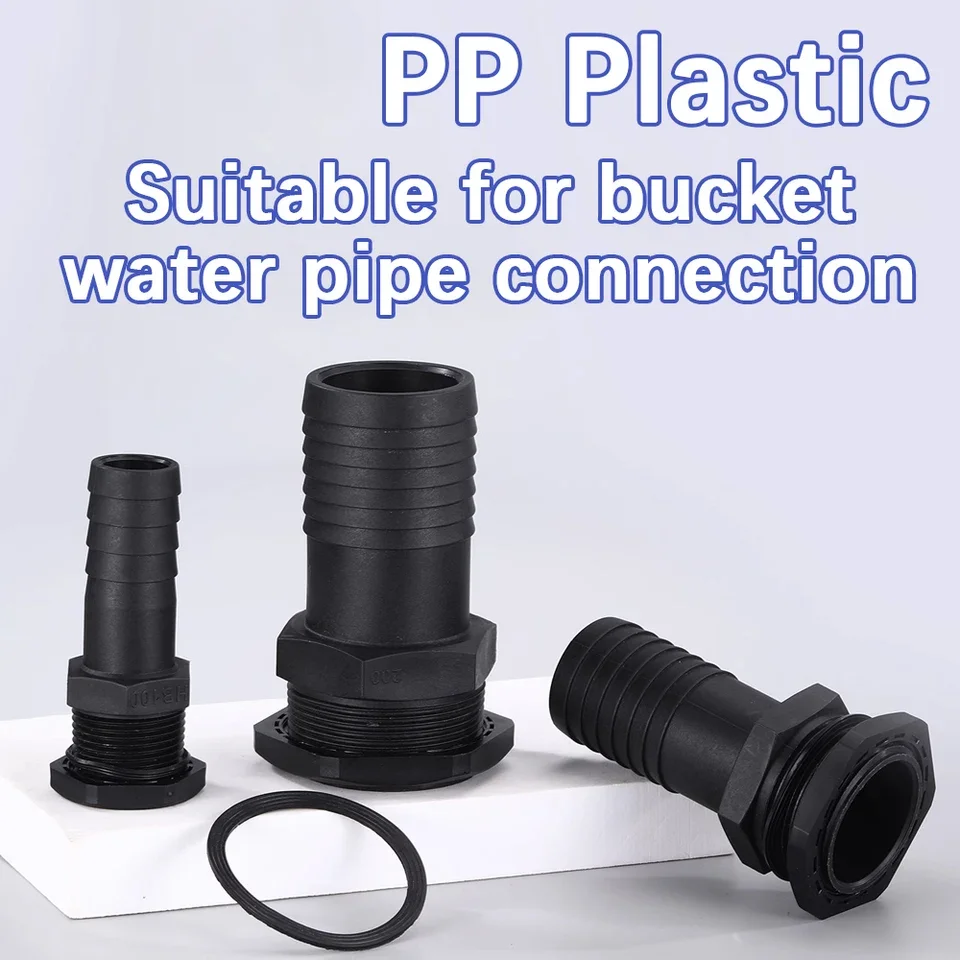 25 mm 40 mm 50 mm polypropylene barbed hose fitting for irrigation systems water tank linkage garden pipe extension coupling DIN