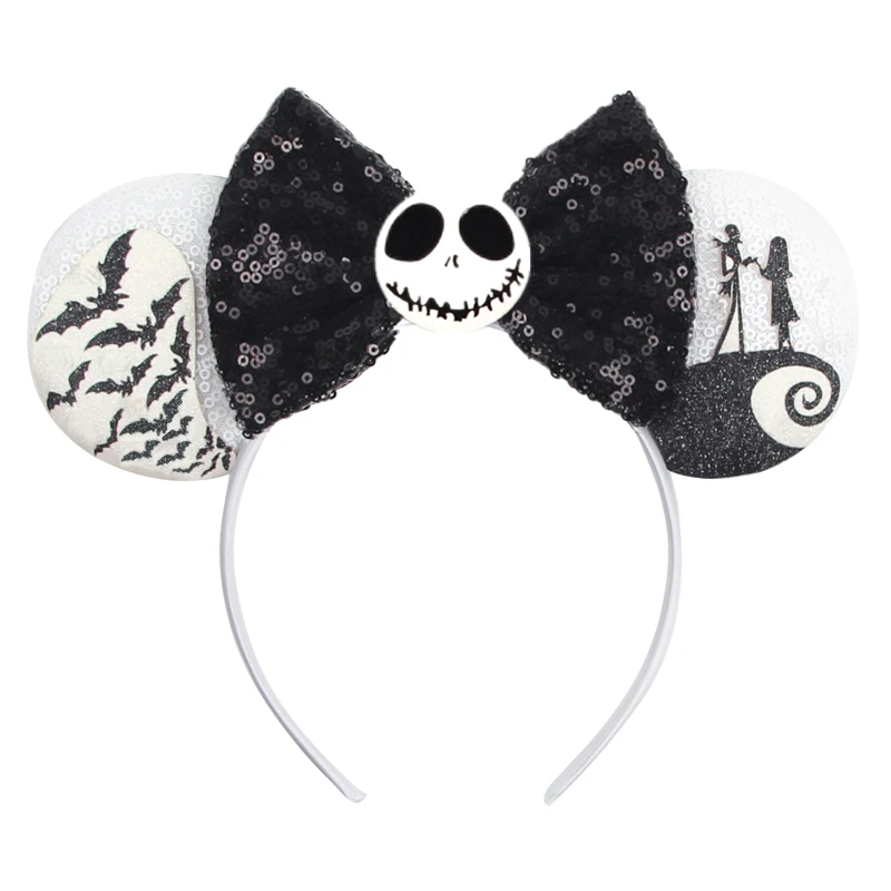 2023 Latest Halloween Disney Ears Headband Women Festival Mickey Mouse Hairband Kids Party Villains Cosplay DIY Hair Accessories