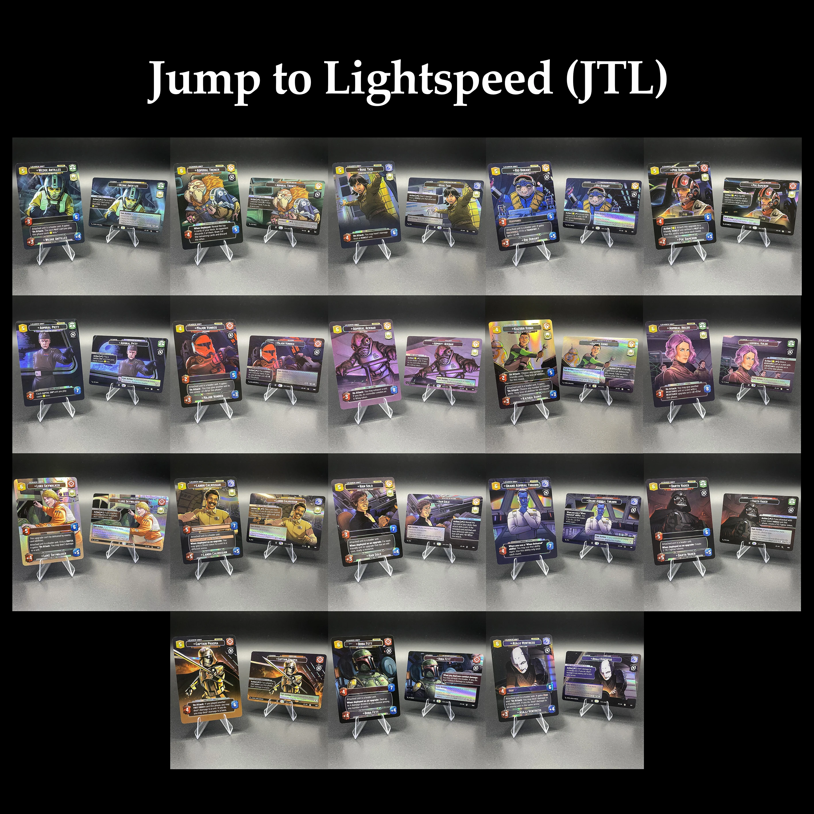 

18Pcs SWUDB Cards JUMP TO LIGHTSPEED (JTL)/TWILIGHT OF THE REPUBLIC (TWI) Board Came Whole Set Trading Proxy Cards English