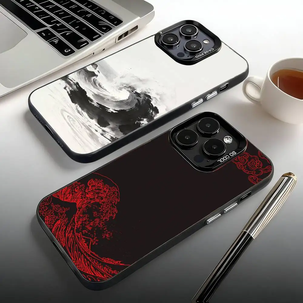 

Japanese Waves Phone Case For iPhone 17,16,15,14,13,12,11,Pro,Max,Plus,Mini,SE,Air Matte Shockproof Case