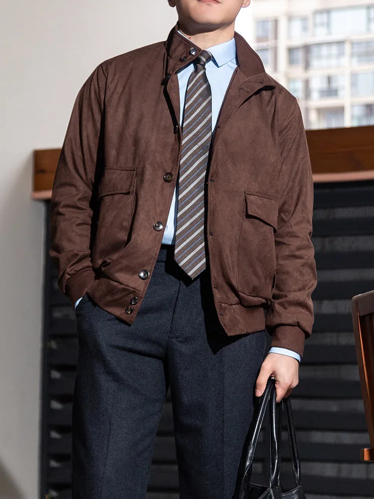 Early spring new product European and American street photography classic A1 pilot jacket men's retro short jacket suede style