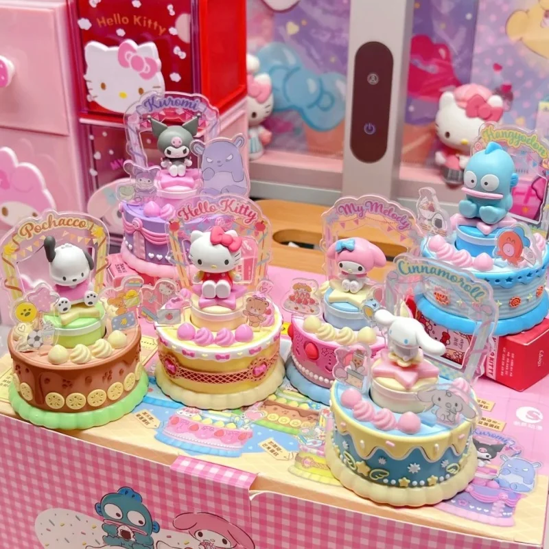 

Подлинная Sanrio Hellokitty Sweet Bakery Series слепая коробка Cinnamoroll аниме фигурки Pochacco орнамент Kuromi подарок моя мелодия игрушка