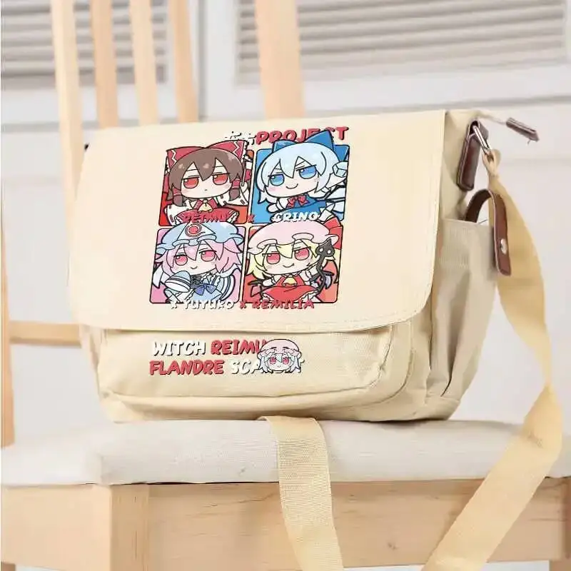 

2025 NEW Cartoon Anime Cosplay Game Handbag Hakurei Reimu Theme Oxford Messenger Bag Casual Schoolbag Student Gift
