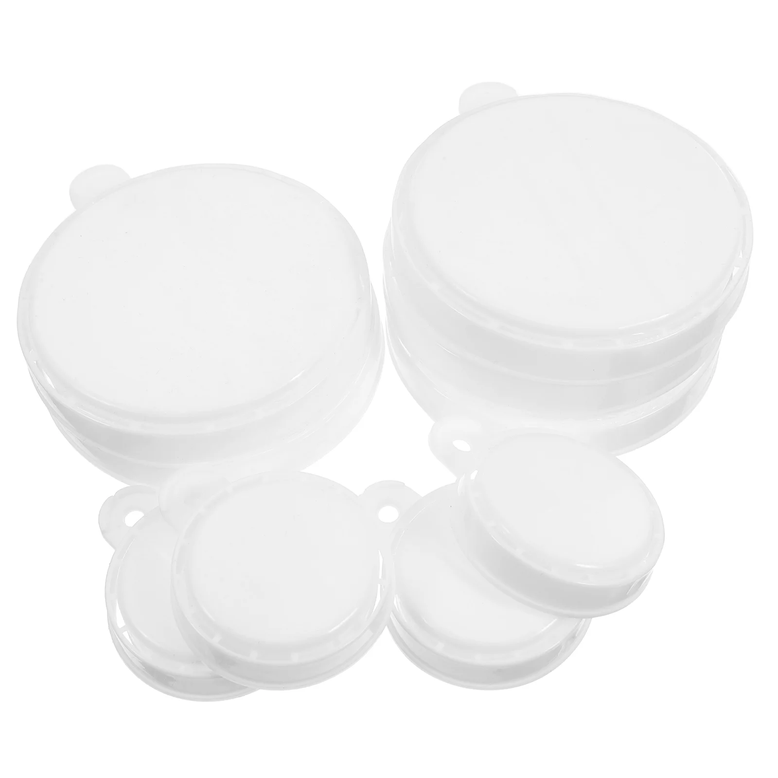 10 Sets 200L Oil Drum Cover Iron Sealing Caps Dustproof Anti Theft Plastic Lid Parts White Gallon Bung Tops Reusable