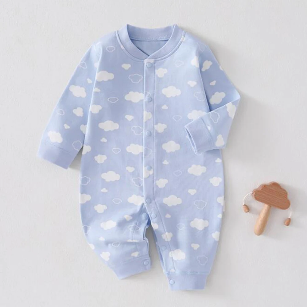 ملابس أطفال أولادي بوتيك ثوب فضفاض للأطفال بأكمام طويلة لربيع وخريف 100% قطن لحديثي الولادة بذلة للأطفال الرضع للفتيات