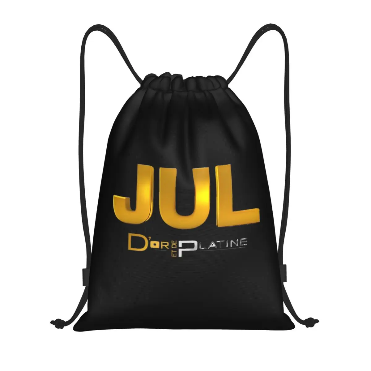 Jul Gold And Platinum Rapper Drawstring Backpack Gym Sports Sackpack Water Resistant String Bag for Yoga