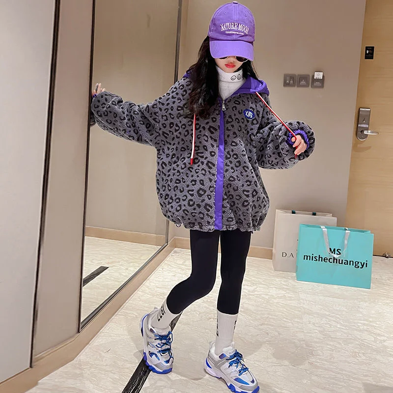 Girls Coat Jacket Winter Cotton Windbreak 2023 Letters Warm Thicken Teenagers High Quality Children\'s Clothing
