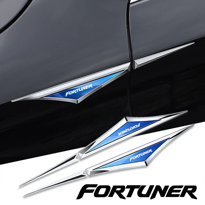 2pcs alloy car stickers car accsesories accessory for toyota fortuner