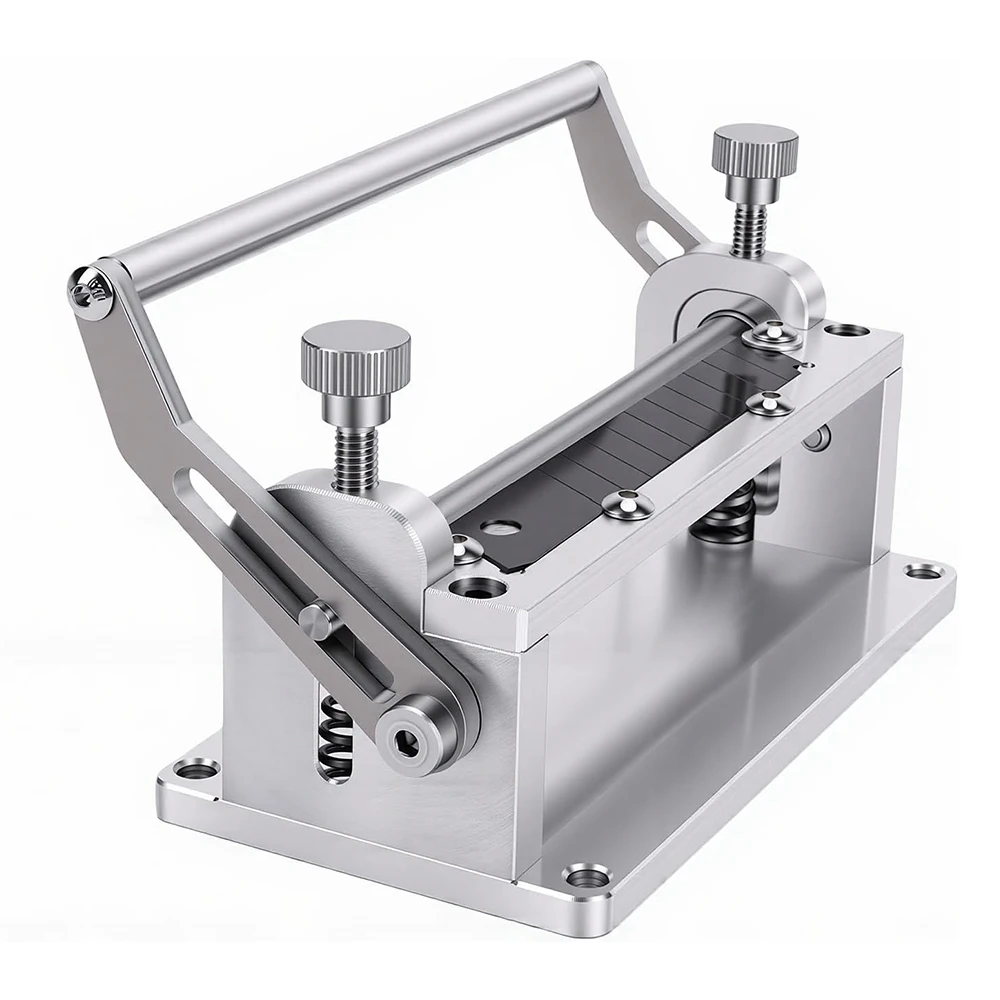 Manual Leather Skiving Machine Adjustable Thickness Splitter Tool for Belt Strap DIY Craft Alloy Steel Durable