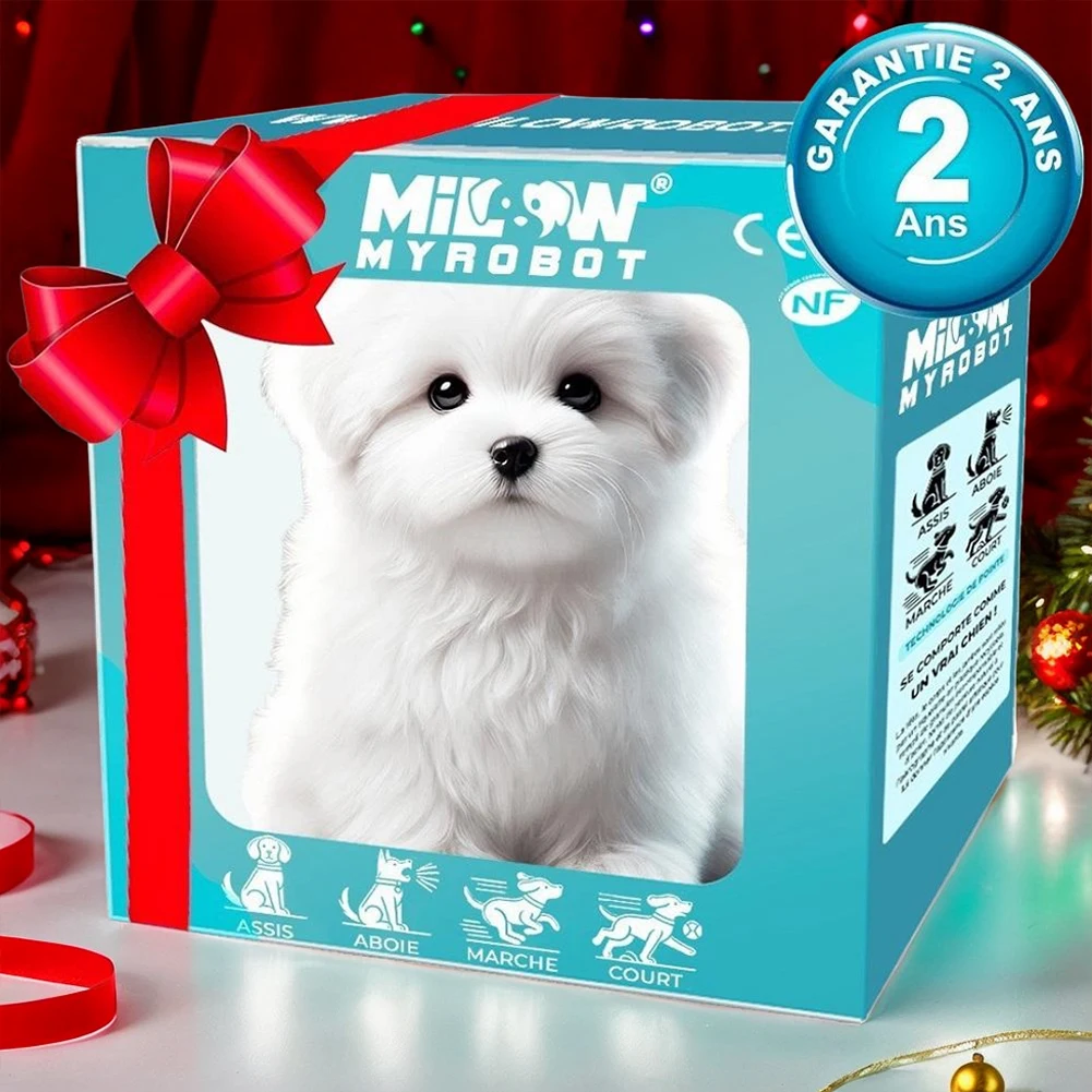 Electronic Robot Dog Interactive Plush Puppy Toy Battery Operated Stuffed Animal Dog Barking Tail Wagging for Kids Age 3 4 5 6