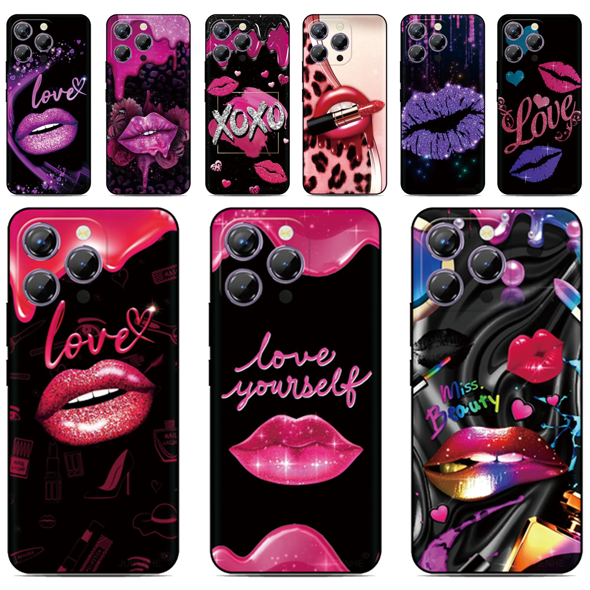 Funda de teléfono Pretty Love Kiss para ZTE Blade A76 4G A75 A73 A72 A71 A56 A55 A54 V80 Pro A35 Core A36 A51 Lite A34 A31 Plus A5