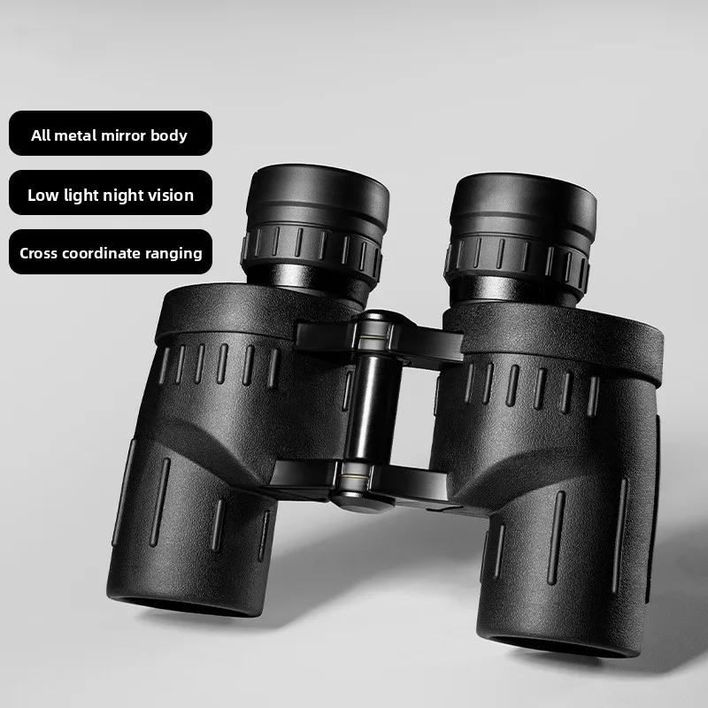 Portable High-Definition 8x30 Metal Binoculars Outdoor Telescope with Low-Light Night Vision for Viewing