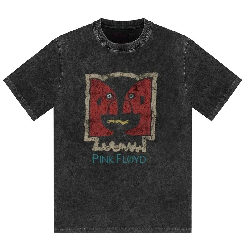 Customization Floyd Rock Pink Delayed Washed New Arrival Mens Clothes Tee Shirt Homme Graphic T-Shirts Men Tshirt For Men Ropa H