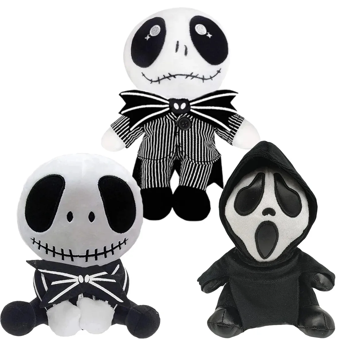 17-25cm Jack Skellington Plush Doll Toys The Nightmare Before Christmas Soft Stuffed Toys for Children Kids Halloween Gifts