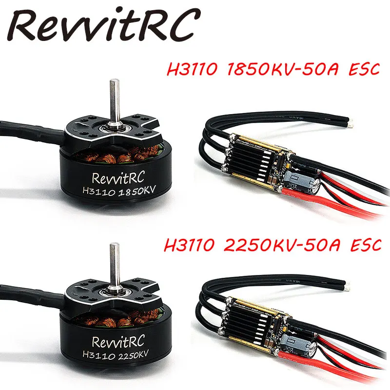 Мотор RevvitRC ESC AM32 50A H3110 1850KV 2250KV APE32 50A с Wi-Fi Link BEC 5-10V для грузовика с дистанционным управлением 1/10