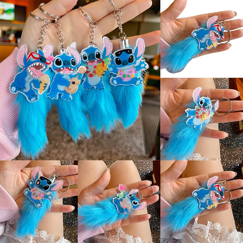 

Подвесная цепочка Disney Stitch, плюшевая длинная полоска, подвесная веревка для мобильного телефона, аниме, сумка в форме сердца для девочек, подвеска, аксессуары, изысканная роскошь