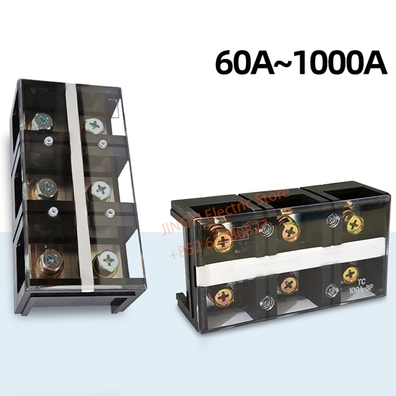 Large Current Terminal Blocks Terminal Block Wiring Board Wire Connector Wiring Column TC-603 60A 3P Splice