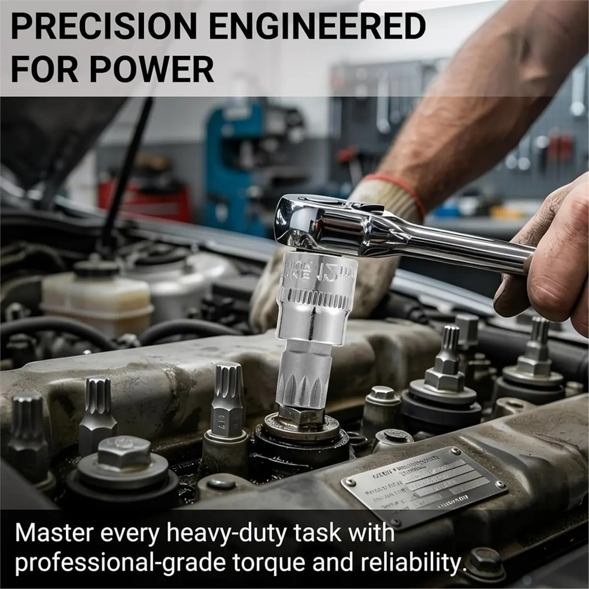 Triple Square Spline Bit Socket Set Premium Alloy Spline Socket Bit Set ,Drive - and -V Sockets for Professionals