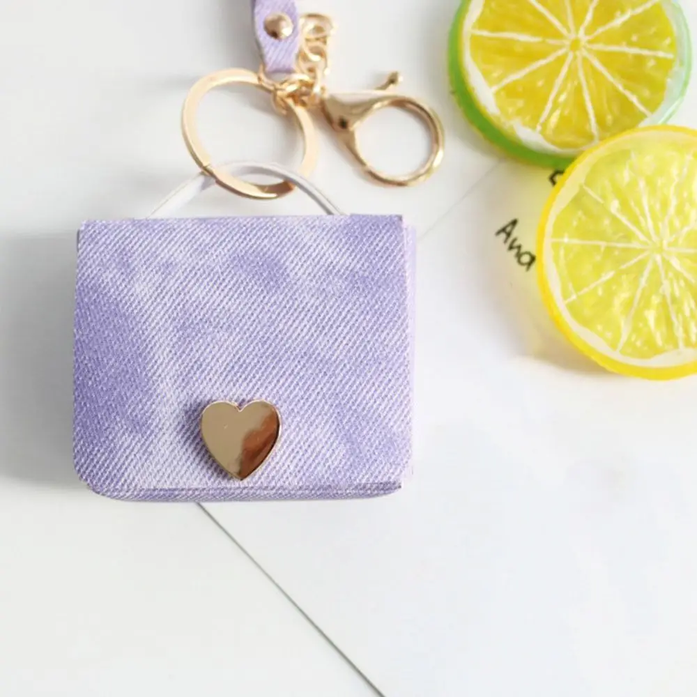 Versatile Creative Key Storage Bag Mini PU Leather Coin Purse Ins Heart Key Storage Organizer Women's Handba