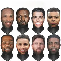 Full Face Mask Celebrity Ball-game Star Face Mask Simulation kanye Shiesty Mesh Mask For Men Party Supplies Cosplay Props NoveL