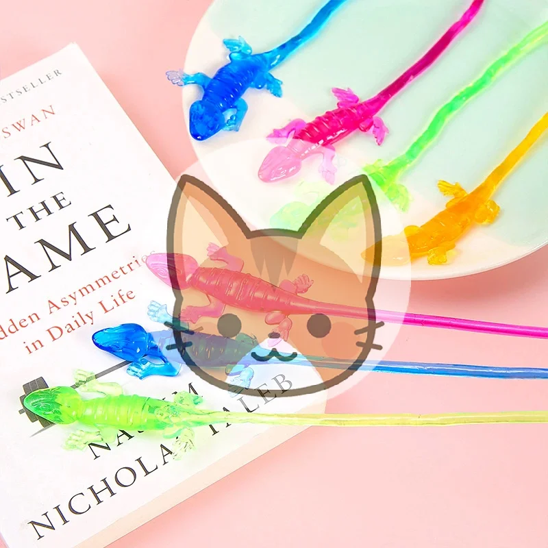 

30 Pieces Of Sticky Gecko Toys Children's Goodie Bag Stuffing, Elastic Lizard Toys, Classroom Rewards Birthday Party Supplies