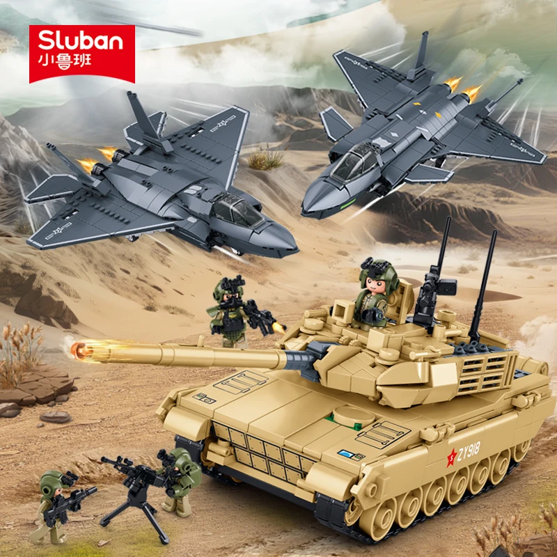 

2025 Modern High-Tech Military Stealth Fighter Building Blocks War Army Tank ZTQ-15 Light Tank Bricks Model Toys Kid Gift Sets