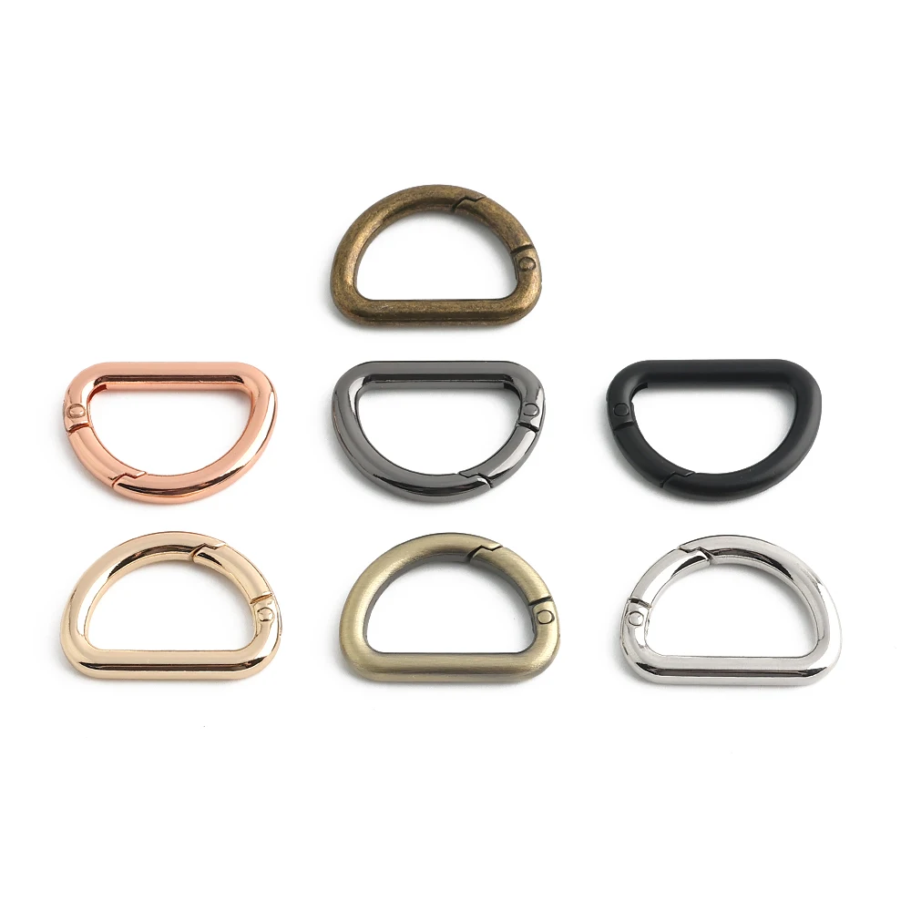 10/30/100PCS Bone Shape Open Metal Buckles Carabiner Clip Keyring Buckle For Key Chain Backpack Handbag Purse Strap Accessories