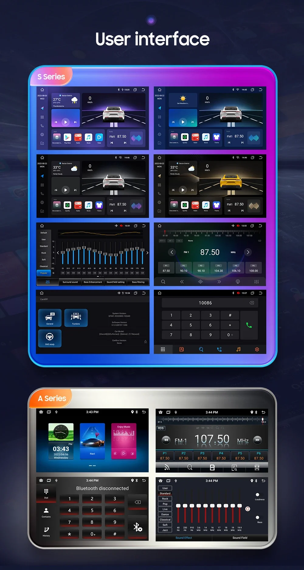 Hizpo Autoradio Carplay 4G 8581 AI Systeme Android Autoradio für Peugeot 208 2008 Serie 2012-2018 Multimedia Video Player GPS – Detail 7