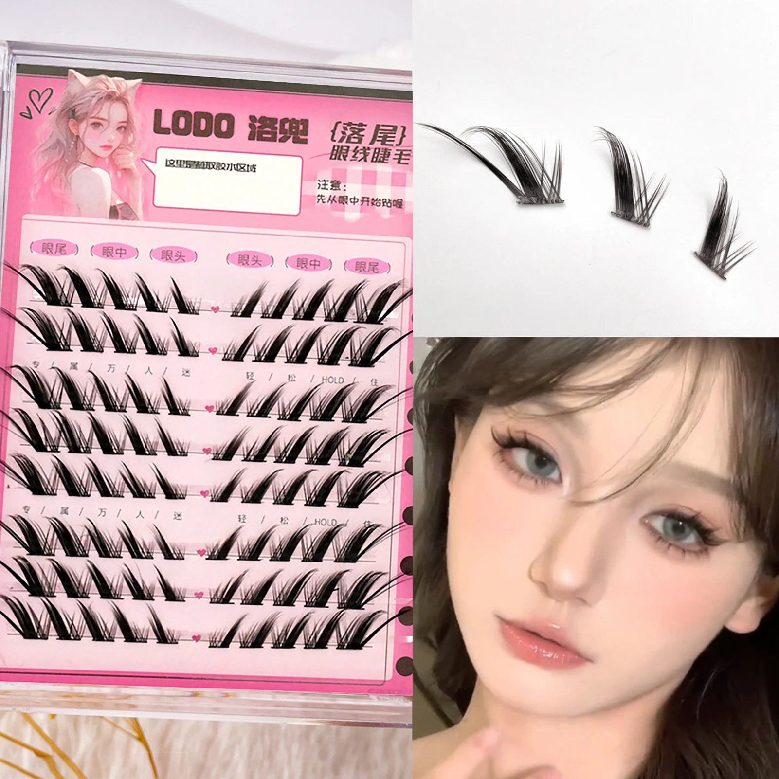 Mix Length Natural Look Lashes Clusters Self Adhesive Lash Clusters Ideal for Work Date And Party