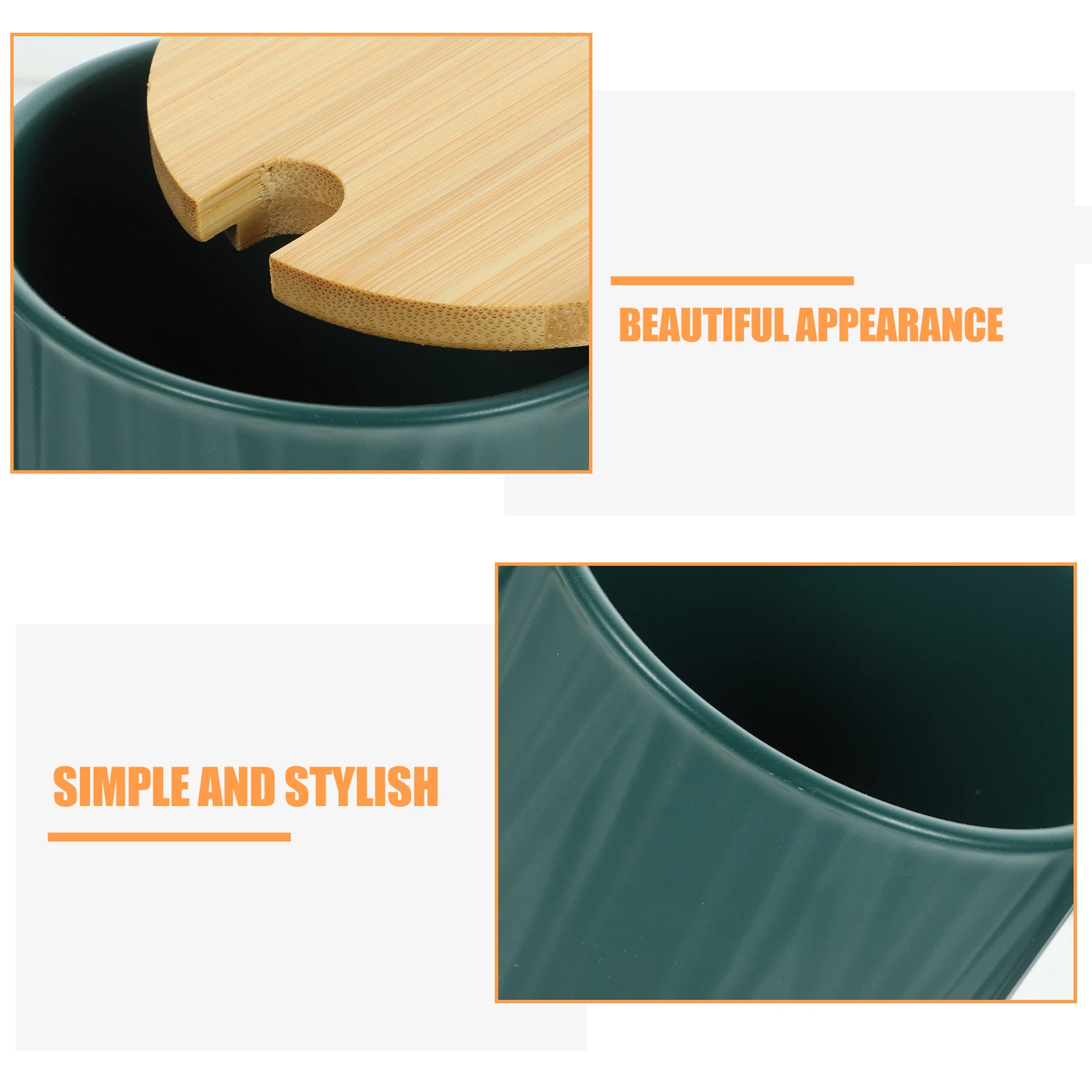 

Salt Jar Ceramic Seasoning Can Set Spice Container Empty Jars with Lids Food Containers