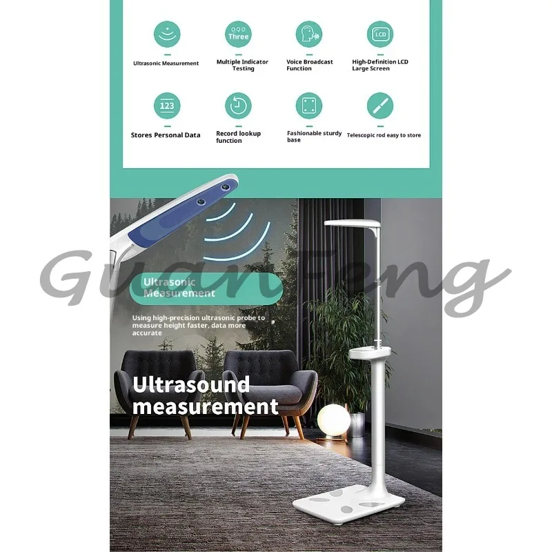 Height scale, voice broadcast, electronic rangefinder