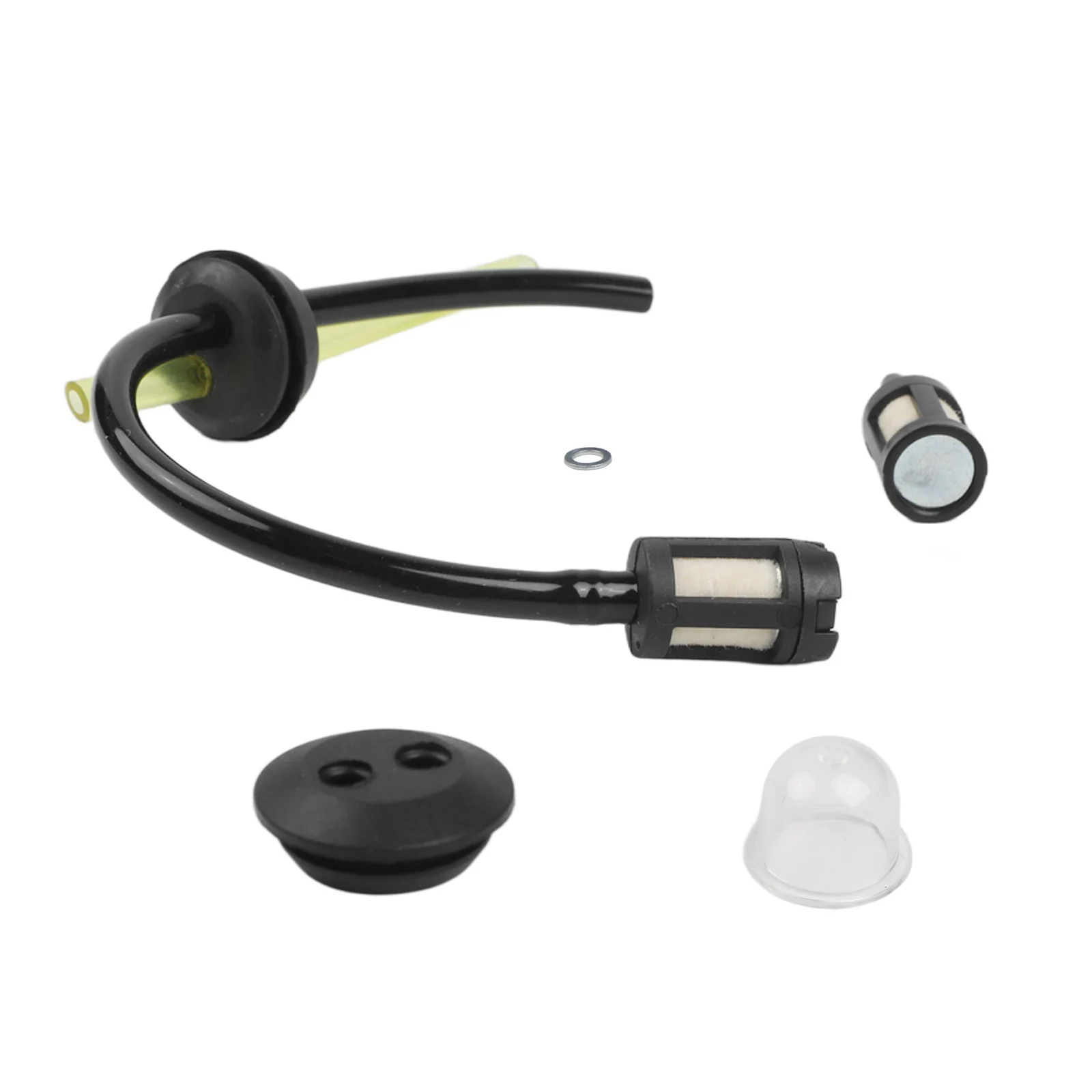 1 Set Fuel Hose With Inline Filter And For Primer Connection For Gas-Powered Hedge Trimmers Chainsaws And Brushcutters