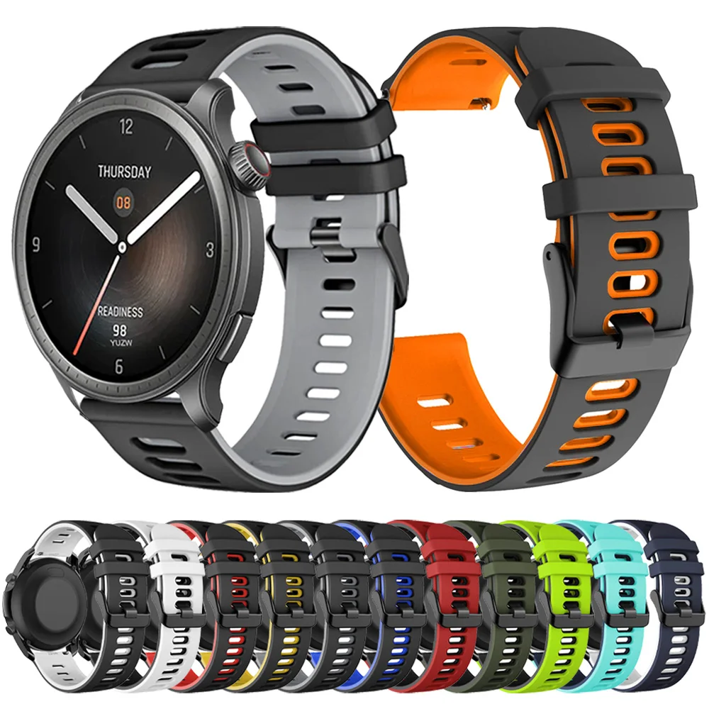 Soft Silicone Strap For Huami Amazfit BALANCE/BIP 5 GTR 4/GTR3 Pro 47mm Band GTS 4 3 2 2e mini 42mm Bracelet 20mm 22mm Watchband