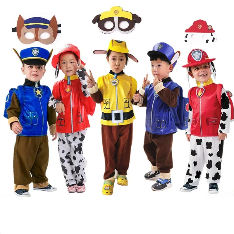 

Patrol Dog Kids Girls Costume Chase Mascot Rocky Zuma Skye Rubble Boys COS Clothing Children's Day Performance Outfit Wholeale