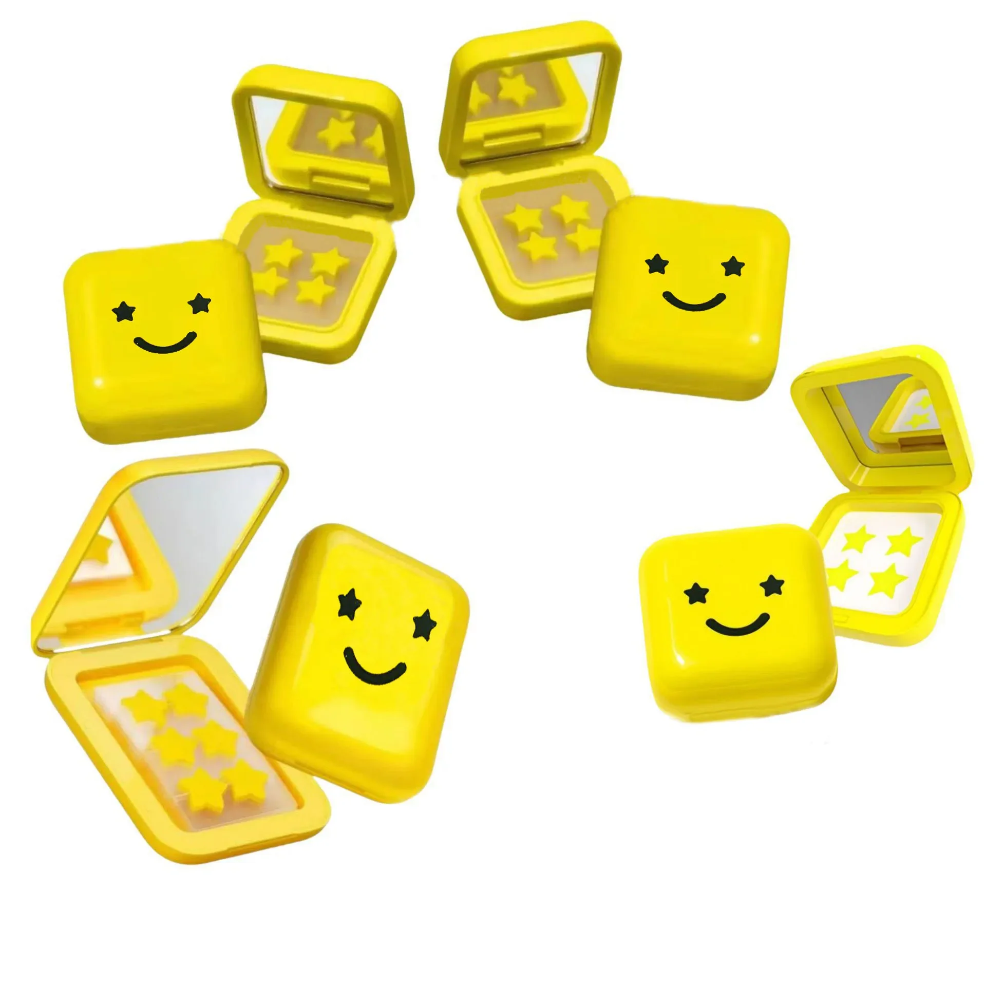 32 Stelle Toppe Gialle Acne Brufolo Toppe Correttore Invisibile Dissolvenza Riparazione Stelle Idrocolloide Acne Toppe Scatola Specchio Per Il Trucco