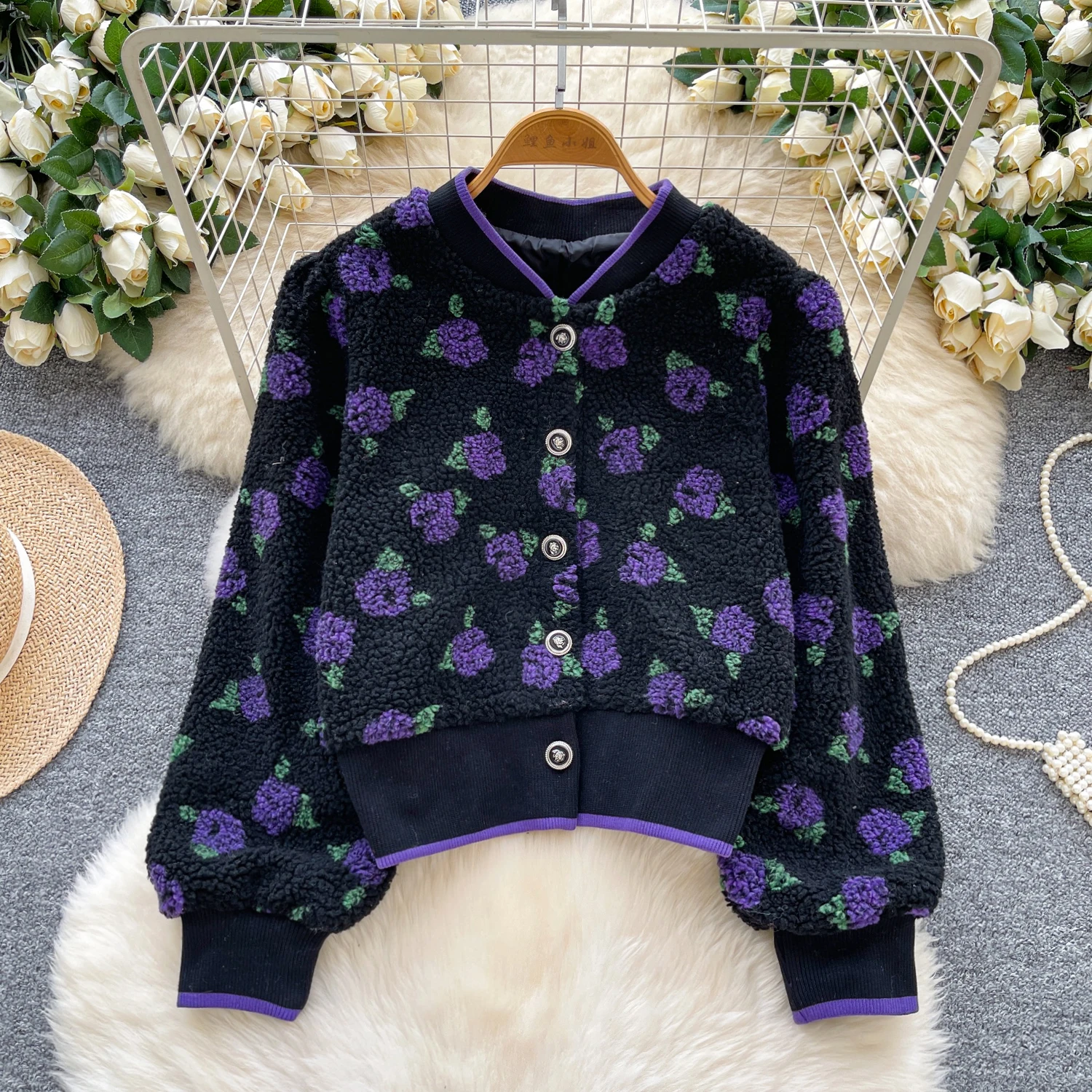 

Шикарная винтажная лоскутная блузка с круглым вырезом и длинными рукавами в Корейском стиле, женская осенняя женская одежда