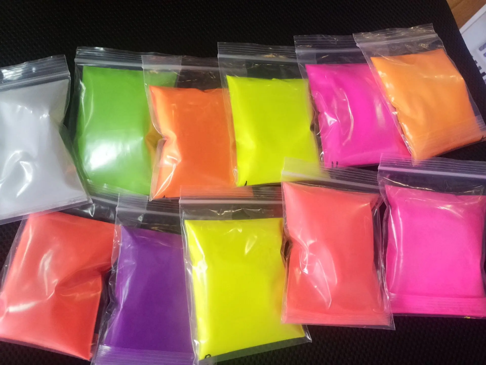 50 グラム蛍光パウダー明るいネオンカラー 12 ブリリアントネオン顔料明るい色の非出血蛍光顔料パウダー &*&