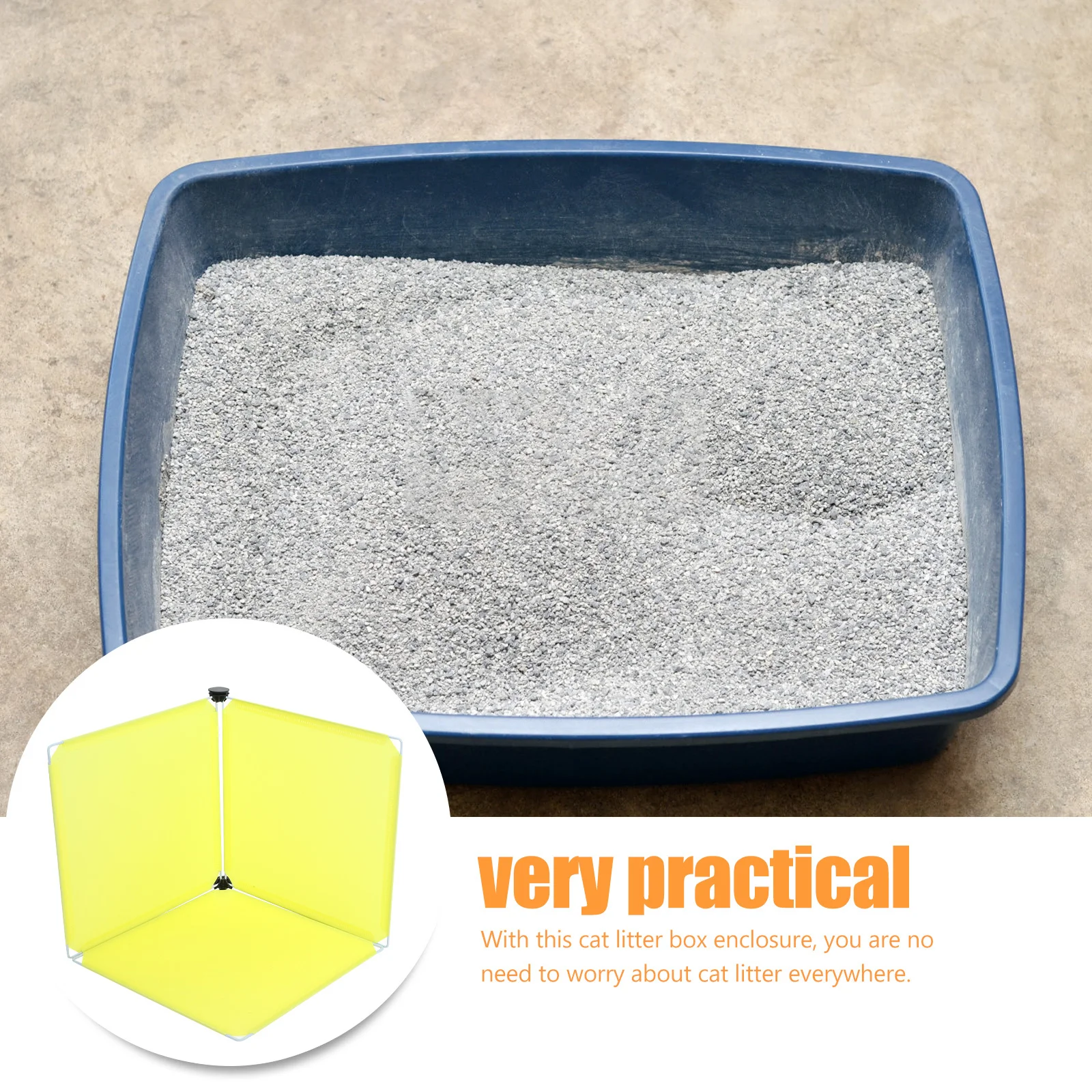 

3Pcs Cat Litter Box Enclosure Large Reusable Splash Guard Privacy Shield Pee Shield for Cat Litter Box Protection