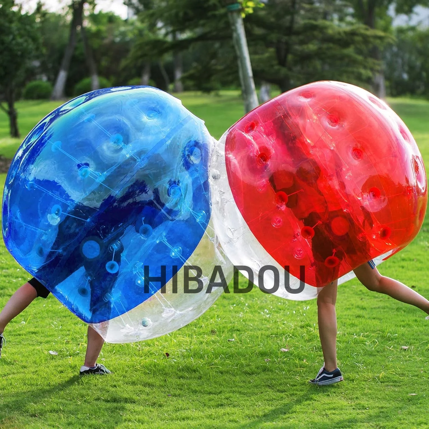 HIBADOU Aufblasbarer Bubble Soccer Zorb Ball 1,7m Stoßball 100% TPU-Material Aufblasbarer Bubble-Fußball für Erwachsene – Detail 2